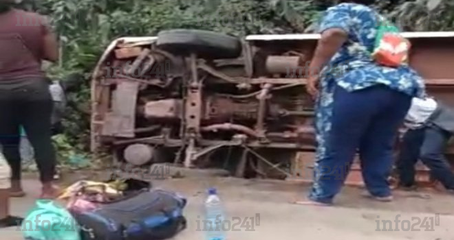 Plusieurs blessés dont un bébé après la sortie de piste d’un bus près de Bifoun 