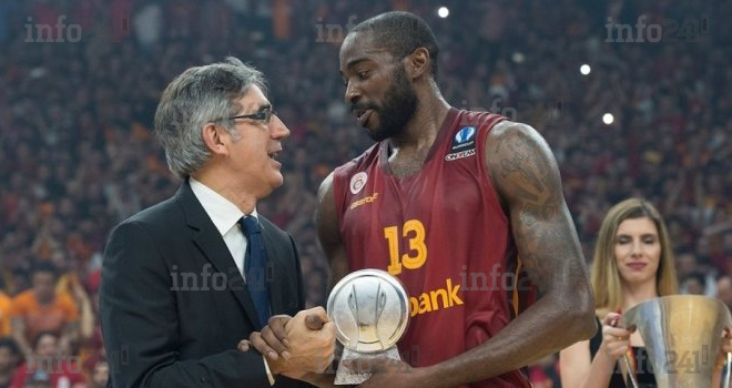 L’international gabonais Lasme Stépane élu MVP, vainqueur de l’Eurocoupe avec Galatasaray