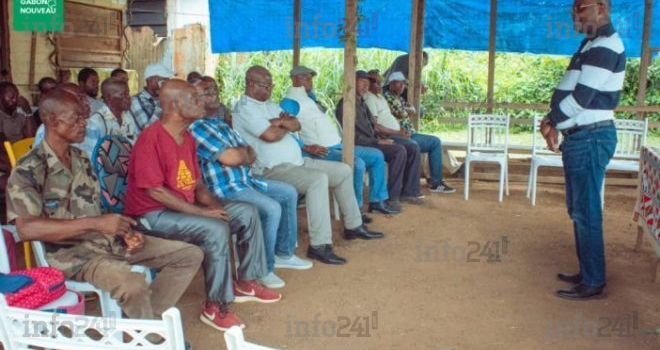 Présidentielle 2023&nbsp;:  Mike Jocktane au contact des populations du Woleu-Ntem